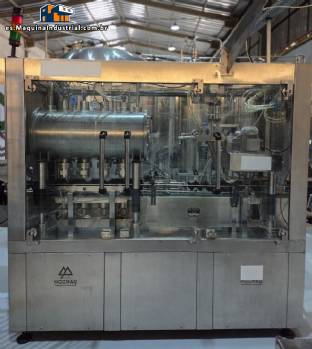 L�nea para llenado de latas de bebidas carbonatadas con gas, 1.000 latas por hora.