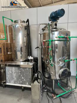 Reactor de tanque de mezcla encamisado con tanque de enfriamiento de 300 litros