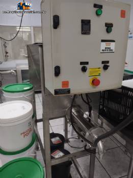 Dosificadora Peres & Cannheiro de 120 kg con mezclador de palas de acero inoxidable para productos pastosos granulados
