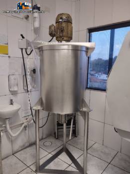 Tanque de mezcla de acero inoxidable para agitacin de emulsificacin.