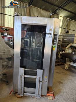 Horno turbo programable de acero inoxidable, alimentado por gas.