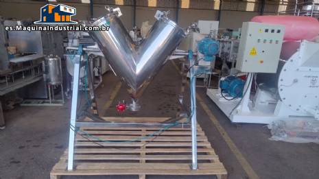 Batidora en forma de V de 100 litros en acero inoxidable