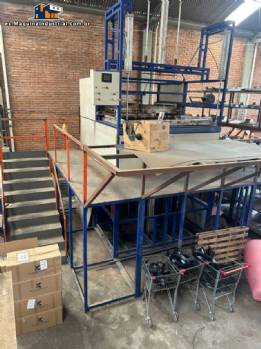 M�quina de termoformado al vac�o, �rea de mesa 2,20 x 1,22 m, Centro de vac�o