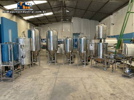 L�nea de producci�n para microcervecer�a, de 600 a 750 litros de cerveza artesanal.