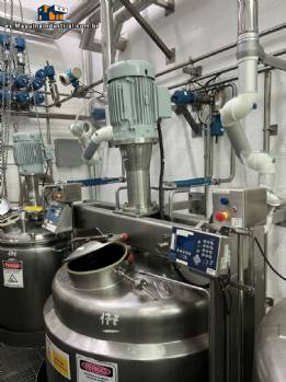 Tanque mezclador encamisado 2000 litros acero inoxidable 316 mezclador turbo 30 hp Scott Turbon Mixer