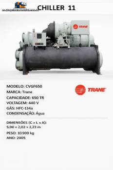 Enfriadora industrial refrigerada por agua Trane 650 TR