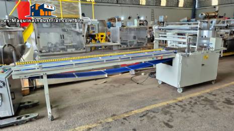 M�quina de envasado flowpack para panecillos de hamburguesa y perritos calientes, Rodopac