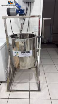 Olla de acero inoxidable con calentamiento a gas y eléctrico, PRSUL 80 litros, para dulces y lácteos. Olla de acero inoxidable con calentamiento a gas y eléctrico, PRSUL 80 litros, para dulces y lácteos.